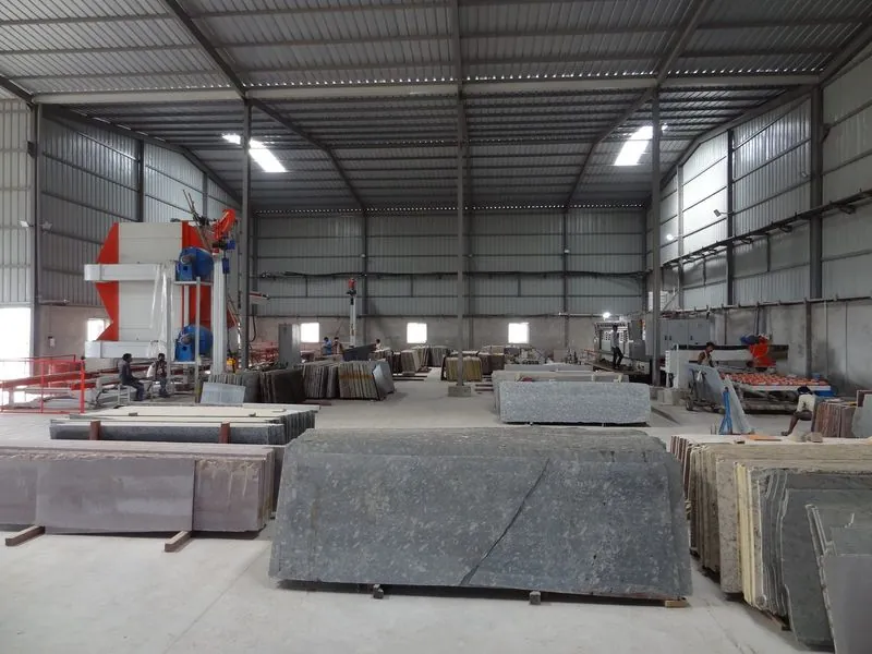 Slab stacks in the processing hall ready for dispatch